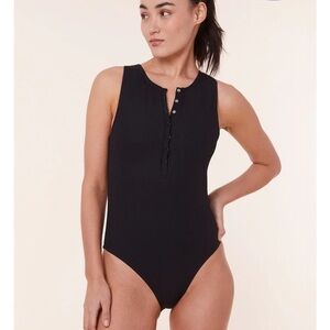 Andie Swim - The Malibu One Piece - Ribbed - Black - Long Torso XS